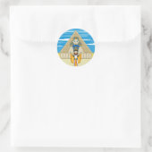 Nefertiti an der Sphinx von Gizeh Runder Aufkleber (Tasche)