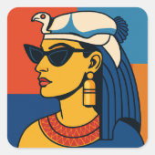 Nefertiti Ancient Premium Pop Art Sticker (Vorderseite)