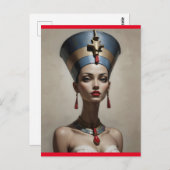 Nefertiti art postkarte (Vorne/Hinten)