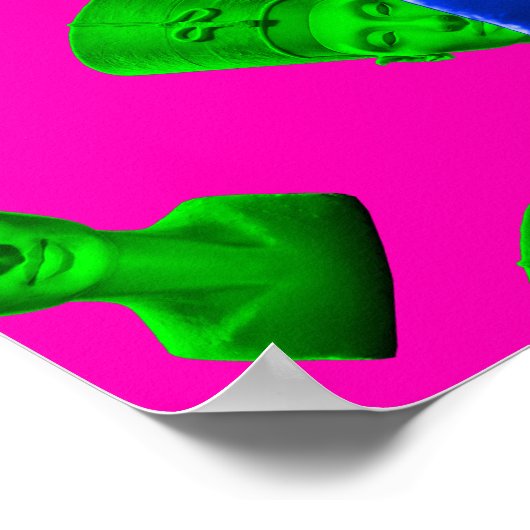 Nefertiti Blue Poster (Ecke)