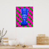 Nefertiti Blue Poster (Küche)