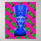 Nefertiti Blue Poster (Vorne)