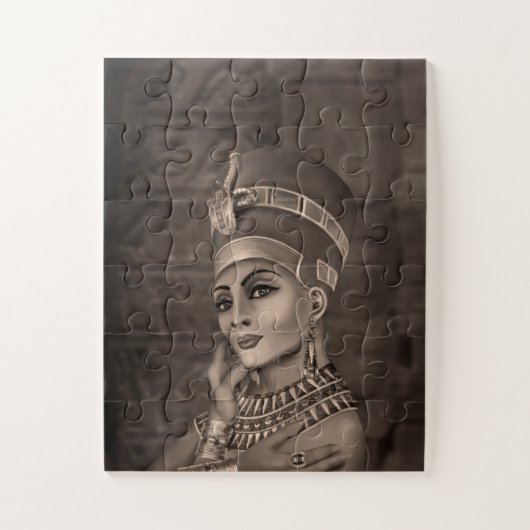 Nefertiti - die ägyptische Königin - Sepia Puzzle (Vertikal)