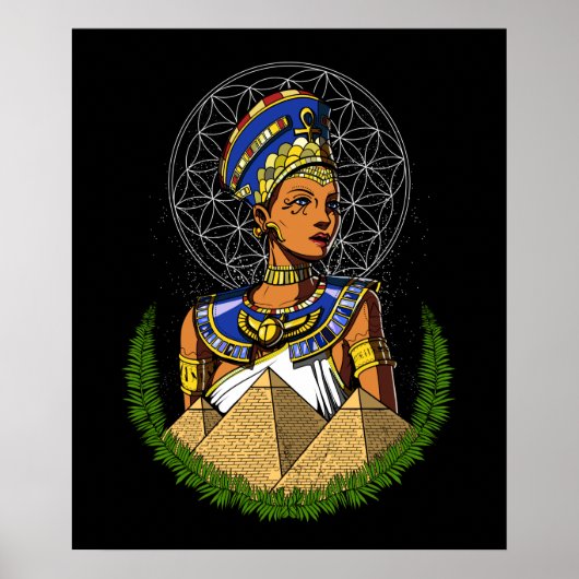 Nefertiti Egyptian Queen Goddess Mythology Poster (Vorne)