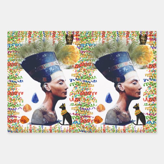 Nefertiti Geschenkpapier Set (Vorderseite)