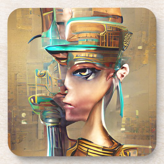 Nefertiti Getränkeuntersetzer (Vorderseite)