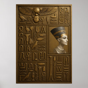Nefertiti Hieroglyph Posters & Prints Poster
