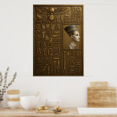 Nefertiti Hieroglyph Posters & Prints Poster (Küche)