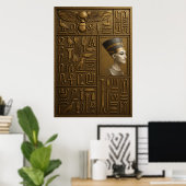 Nefertiti Hieroglyph Posters & Prints Poster (Heimbüro)
