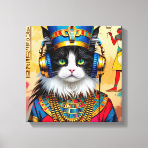 NEFERTITI KÖNIGIN DES NIL-PERSERKATZE LEINWANDDRUCK