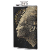 Nefertiti Moderne Silhouette Linienkunst Flachmann (Links)