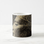 Nefertiti Moderne Silhouette Linienkunst Kaffeetasse (Mittel)