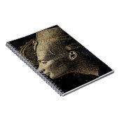 Nefertiti Moderne Silhouette Linienkunst Notizblock (Rechte Seite)