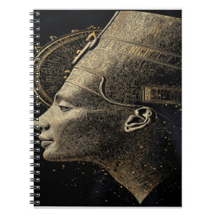 Nefertiti Moderne Silhouette Linienkunst Notizblock