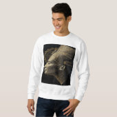 Nefertiti Moderne Silhouette Linienkunst Sweatshirt (Vorne ganz)