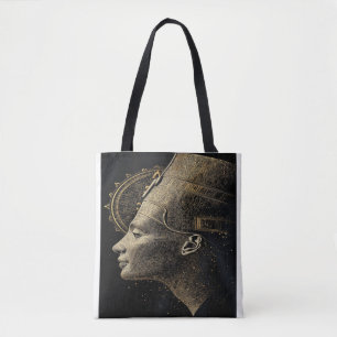 Nefertiti Moderne Silhouette Linienkunst Tasche