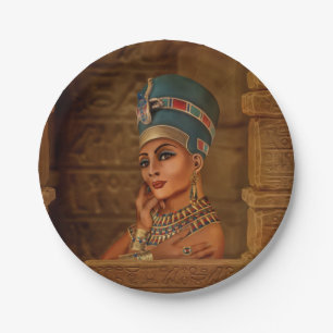 Nefertiti - Neferneferuaten die ägyptische König Pappteller