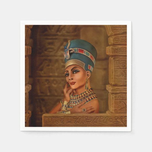Nefertiti - Neferneferuaten die ägyptische Königin Serviette (Vorderseite)
