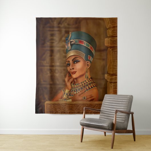 Nefertiti - Neferneferuaten die ägyptische Königin Wandteppich (Beispiel)