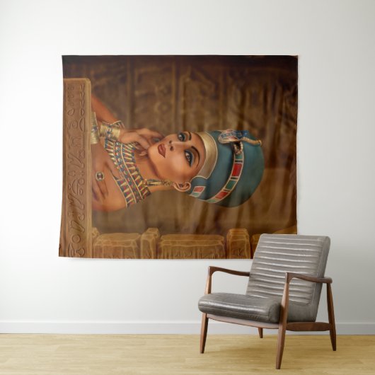 Nefertiti - Neferneferuaten die ägyptische Königin Wandteppich (Beispiel (Horizontal))