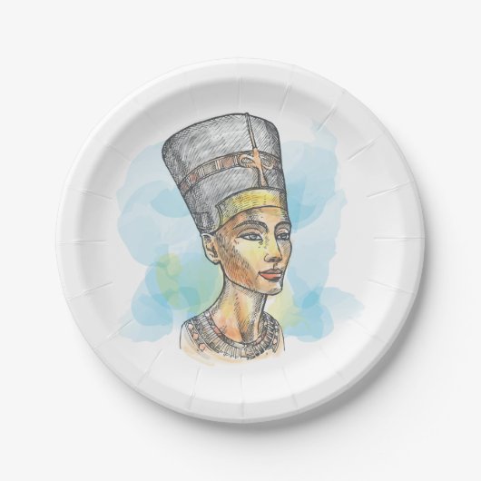 Nefertiti Pappteller (Vorderseite)