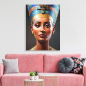 Nefertiti Portrait Originale Kunst Leinwanddruck (Insitu (Wohnzimmer))