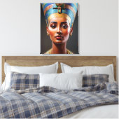 Nefertiti Portrait Originale Kunst Leinwanddruck (Insitu (Schlafzimmer))