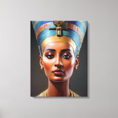 Nefertiti Portrait Originale Kunst Leinwanddruck (Vorderseite)