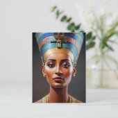Nefertiti Portrait Originale Kunst Postkarte (Stehend Vorderseite)