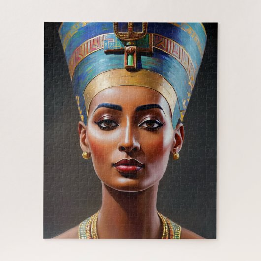 Nefertiti Portrait Originale Kunst Puzzle (Vertikal)