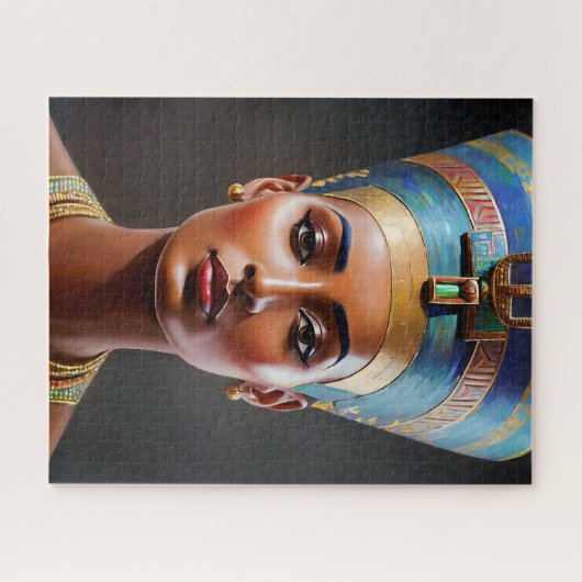 Nefertiti Portrait Originale Kunst Puzzle (Horizontal)