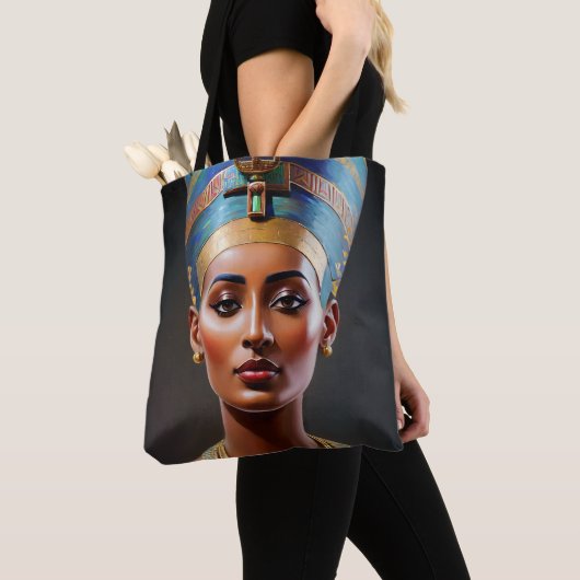 Nefertiti Portrait Originale Kunst Tasche (Von Nahem)
