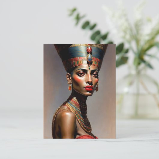Nefertiti-Portrait Postkarte (Stehend Vorderseite)