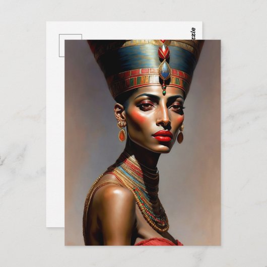 Nefertiti-Portrait Postkarte (Vorne/Hinten)