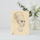 Nefertiti-Portrait zeichnend Papyrus aus dem alten Postkarte (Stehend Vorderseite)