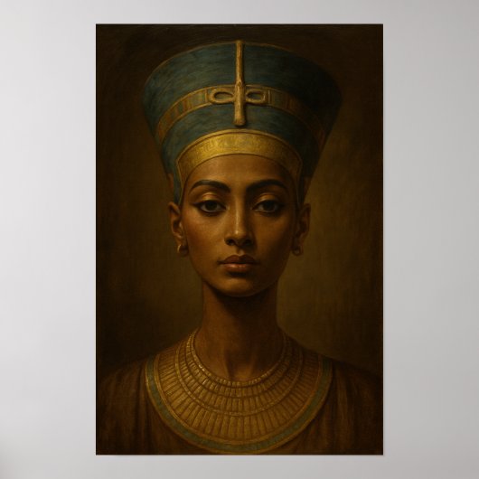 Nefertiti-Porträtmalerei Poster (Vorne)