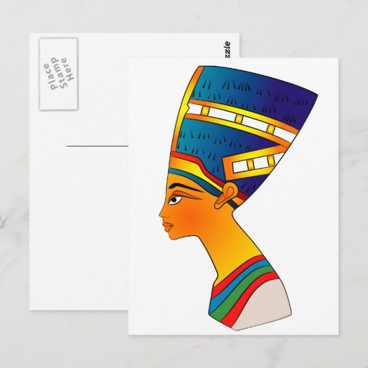 Nefertiti Postkarte (Vorne/Hinten)