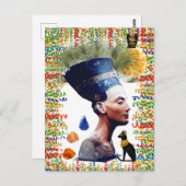 Nefertiti Postkarte (Vorne/Hinten)