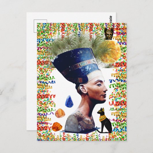 Nefertiti Postkarte (Vorne/Hinten)