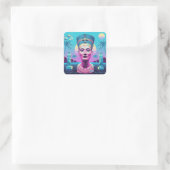 Nefertiti Premium Vaporwave Sticker (Tasche)