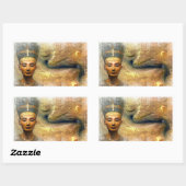 Nefertiti Rechteckiger Aufkleber (Blatt)