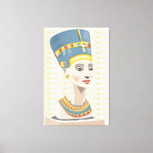 Nefertiti und Gold geteerte Cartouche Leinwanddruck