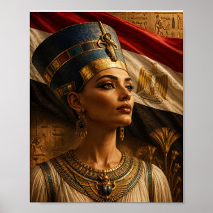 Nefertiti-Wandkunst – Porträt der ägyptischen Köni Poster