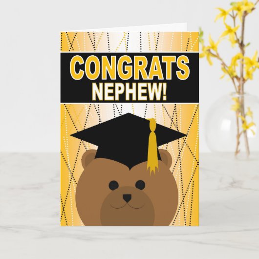Neffe-Abschluss-Glückwünsche Karte (Gelbe Blume)