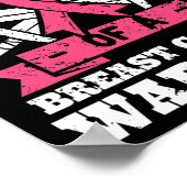 Neffe Brustkrebs Krieger rosa Bewusstseinsrippe Poster (Ecke)
