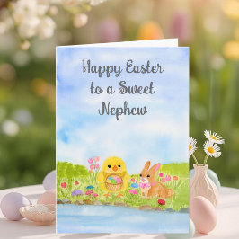 Neffe Frohe Ostern Baby Küken  Karte
