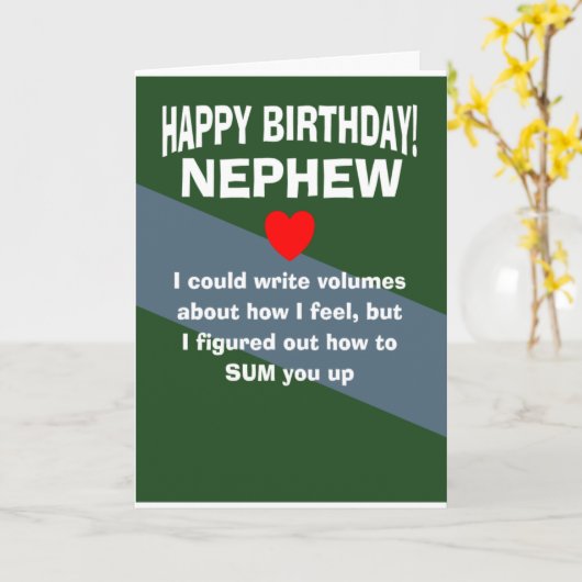 Neffe Geburtstagswunsch Karte (Gelbe Blume)