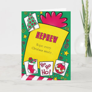 Neffe-Hoffnung jede Weihnachtsminute… Feiertagskarte