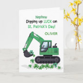 Neffe St Patricks Day Baustellen-LKW Karte (Gelbe Blume)