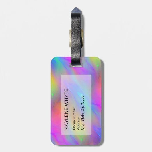 Neflow Personalisierter Gepäckanhänger (Rückseite vertikal)